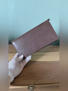 Vintage Wilsons Genuine Leather Brown Zip Around Organizer Wallet 9” x 5” NOS